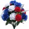 2 Bundles Artificial Flowers for 4th of July Decorations Memorial Flowers